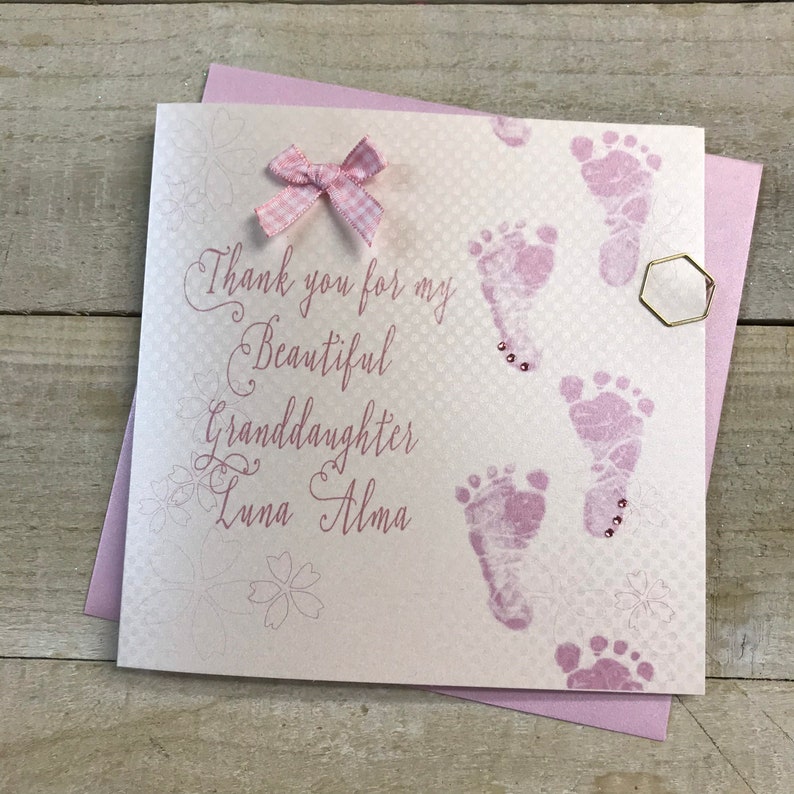 Thank you for our/my new Granddaughter/new Grandson card new grandchild card wb224-ogs/ogd a beautiful Great grandchild image 6