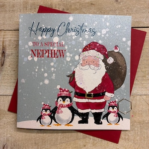 Biglietto di Natale fatto a mano per NIPOTE o NIPOTE - Speciale, adorabile, splendido nipote nipote