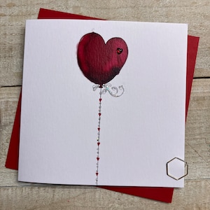 Valentijnskaarten - ballonnen - I Love You To the Moon & Back Card - vrouw man, vriendin, vriend, zoon, dochter, kleinzoon, kleindochter