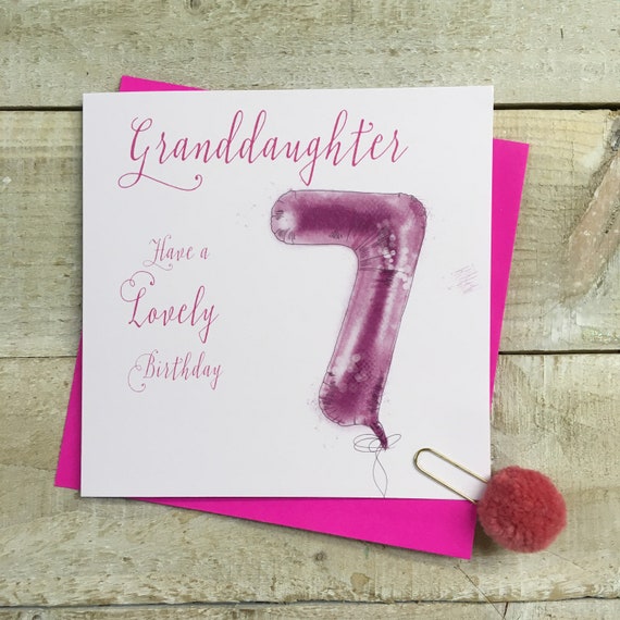 For A Wonderful Great Granddaughter 7 Today - Biglietto di auguri di compleanno