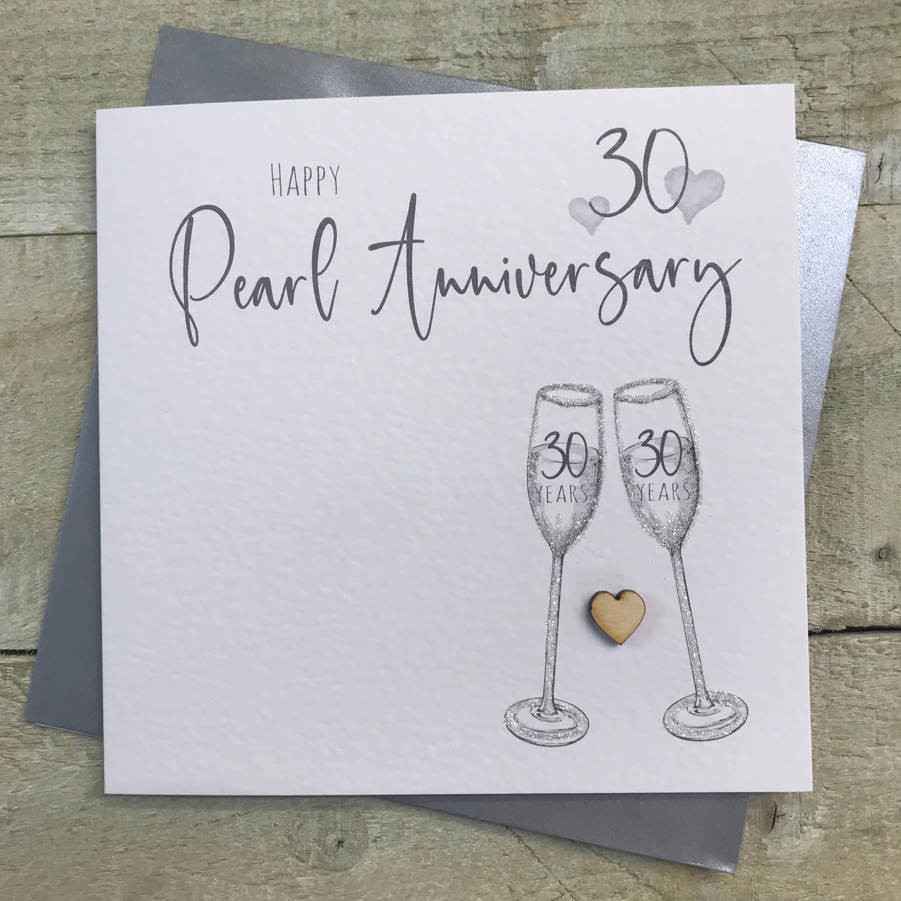 30th Pearl Anniversary Handmade Card Flutes Design Special - Etsy UK