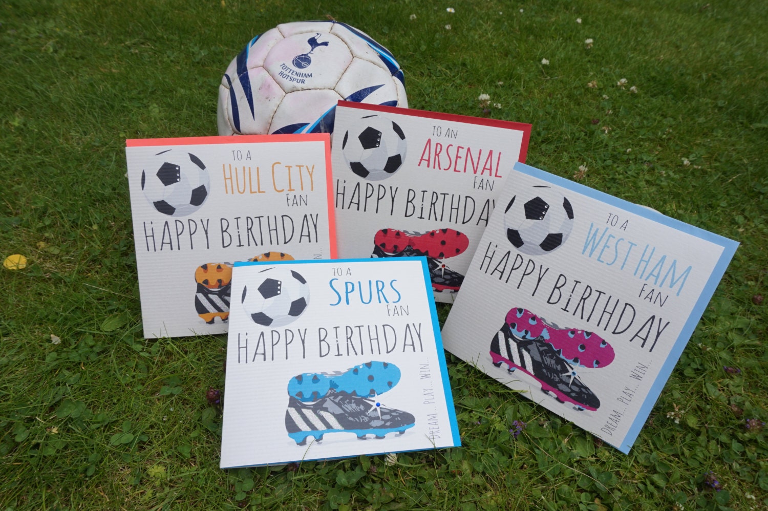 Football Fans Birthday Card Team Colours Design FF Etsy