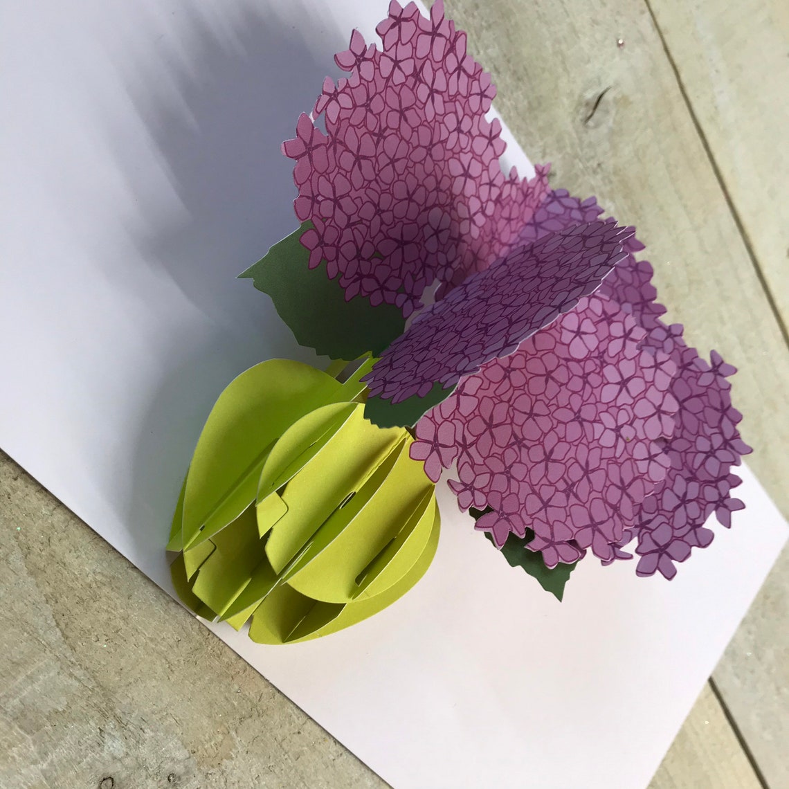 Pop up Card Hydrangea Flower Design by 2totango - Etsy