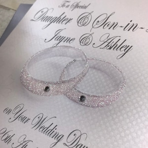 Personalised Wedding Card Daughter/Son & Son/Daughter-in-Law Rings Design PPS82/PPS83 Bespoke handmade wedding card for a special couple image 3