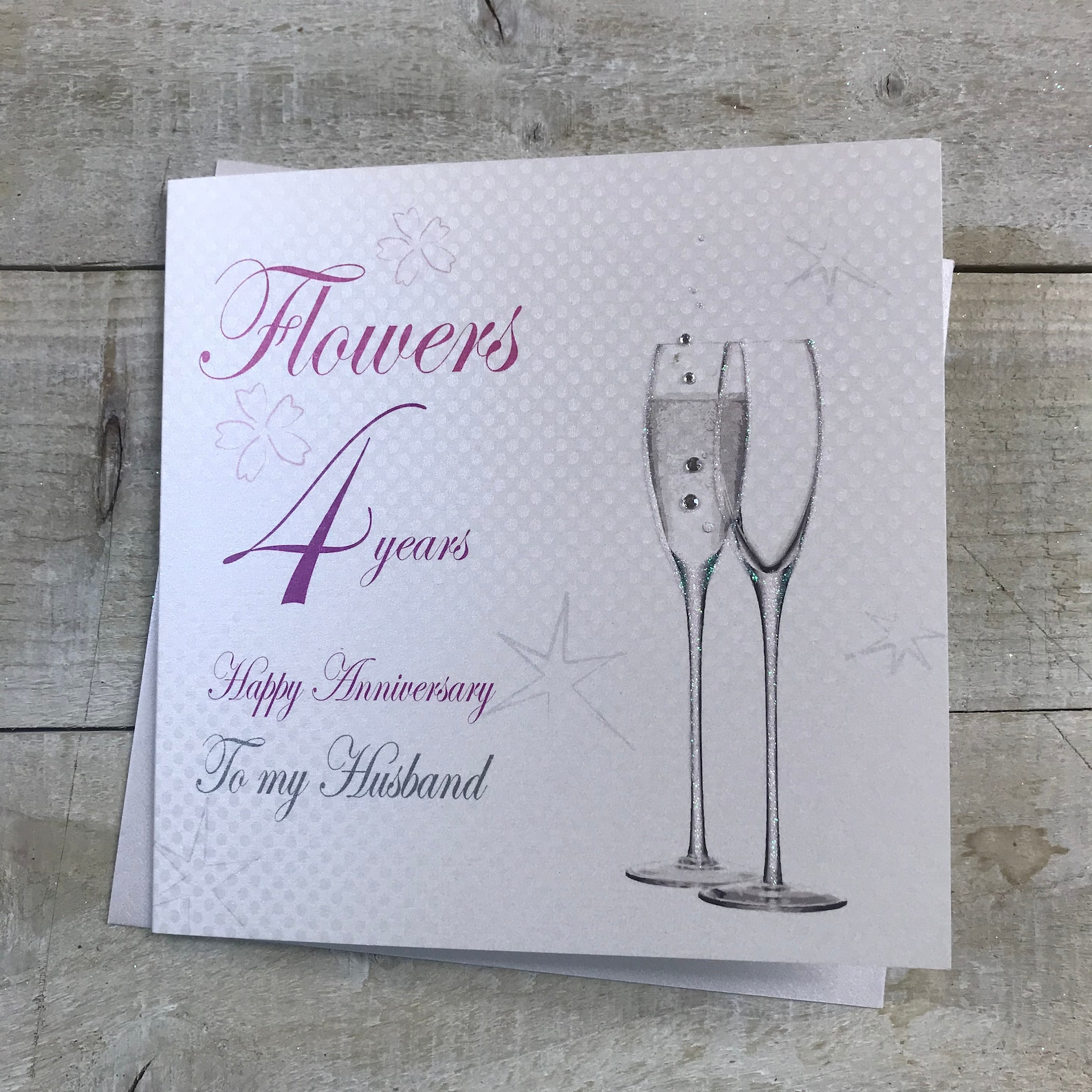 4th Fruit / Flowers Anniversary Card For wife husband mum Etsy 日本