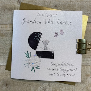 Nipote e fidanzata Handmade Engagement Card - figlia, fratello, sorella e fidanzata, figlio, nipote