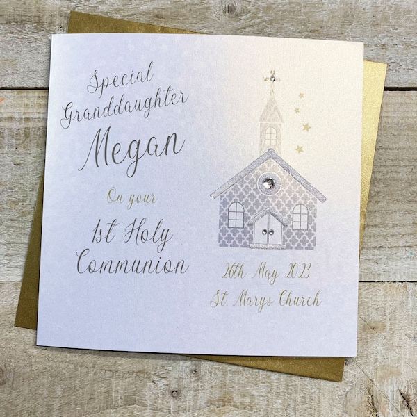 Confirmation / 1st Holy First Communion Personalised Card - son, daughter, grandson, godson, granddaughter, goddaughter, niece