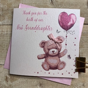 Merci pour notre/ma nouvelle carte petite-fille/nouvelle petit-fils - nouvelle carte petit-enfant (B271/270) un magnifique petit-enfant