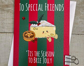 Special Friend, to special Friends, All the Family, Both of You, Special Couple - Cute Character Christmas Card - Doodlebugs, cute food