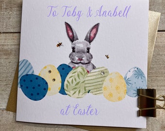 Biglietto Di Pasqua Twizler – Coniglio Con Farfalle – Formato 15,5x15,5 Cm Con Busta