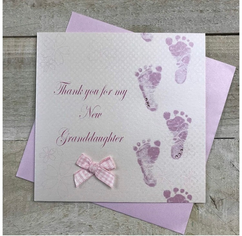 Thank you for our/my new Granddaughter/new Grandson card new grandchild card wb224-ogs/ogd a beautiful Great grandchild image 4