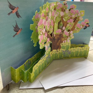 Carte pop-up Magnolia, jardin, fleurs, ruche, cactus, fleurs, pots, jardinière, fines herbes, jolies fleurs - par 2ToTango - fleurs