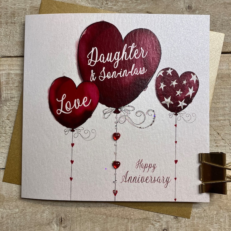 Anniversary Cards Daughter and Son in Law - Etsy UK