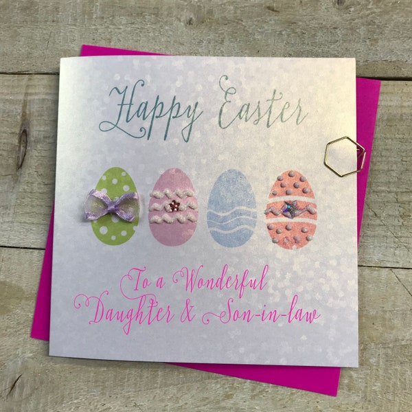 Daughter & Son in Law / Son and Daughter in law Easter card - eggs for someone special, Daughter, Daughters, Aunt, Auntie, Lovely Family