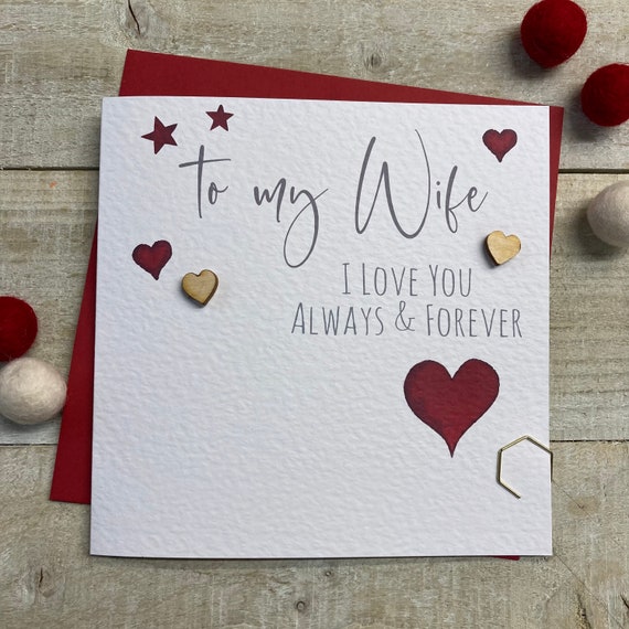 Together Forever Valentine's Card - Love Anniversary Card For Him/Her With Kraft Envelope