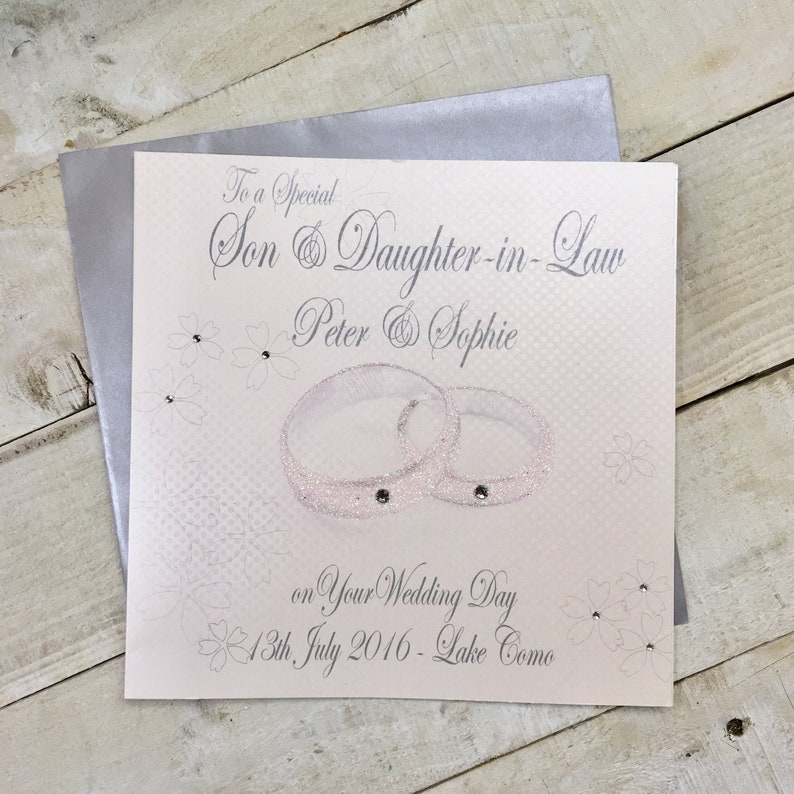 Personalised Wedding Card Daughter & Soninlaw or Son  Etsy UK