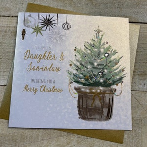 Daughter's & Son-in-Law Christmas Handmade Card Special Daughter card image 1