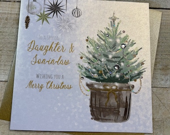 Daughter & Son-in-Law Christmas Handmade Card - Special Daughter card