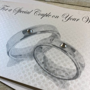 Personalised Wedding Card Daughter/Son & Son/Daughter-in-Law Rings Design PPS82/PPS83 Bespoke handmade wedding card for a special couple image 6