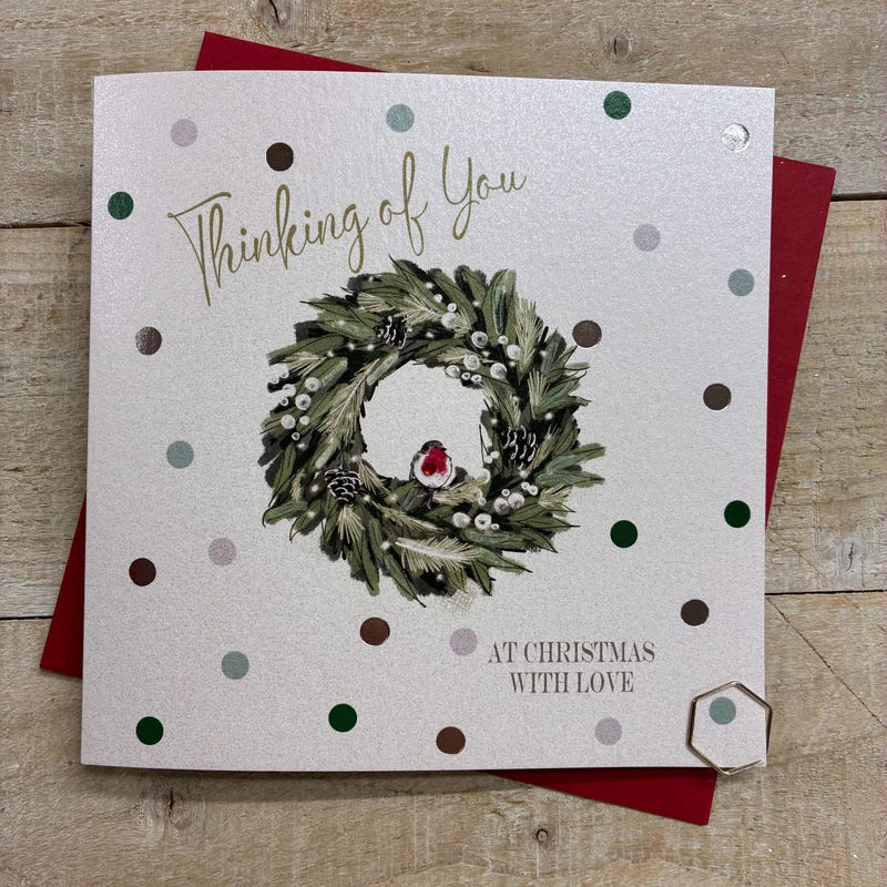 Thinking of You at Christmas Card - Etsy UK