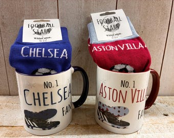 Football Mug & Coaster Set - any team, China Mug and Mat, choose from all the teams - premier league, 1st div, 2nd div
