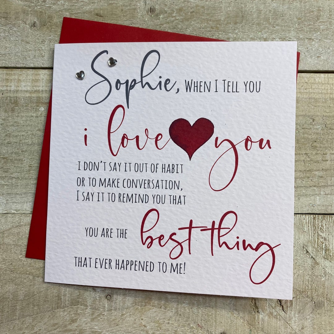 Anniversary Valentine Card- Love Card for Wife Husband Partner ...