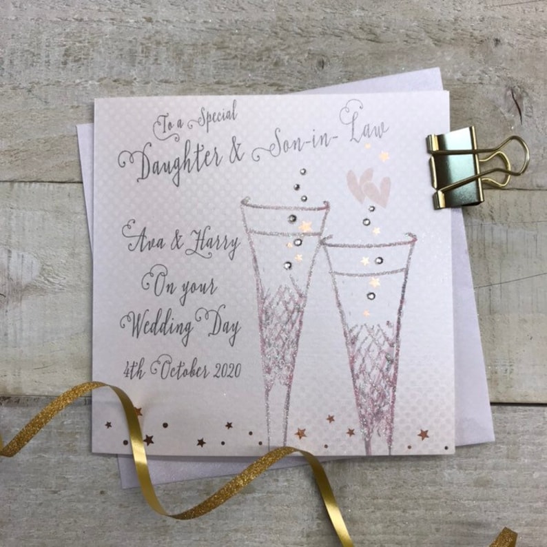 Personalised Wedding Card for Daughter and Son in Law & Etsy