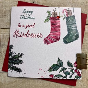 Gastouder, verzorger, minister, oppas, postbode, crèche, vuilnisman, kapper, baas, buschauffeur Kerstkaarten voor mensen die ons helpen!