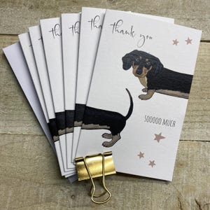 WORST HOND / Teckel-kaarten voor vrienden - kleine kaarten - pakje minibedankjes, SOKKEN, geldportefeuilles, kerstkaarten, cadeauset