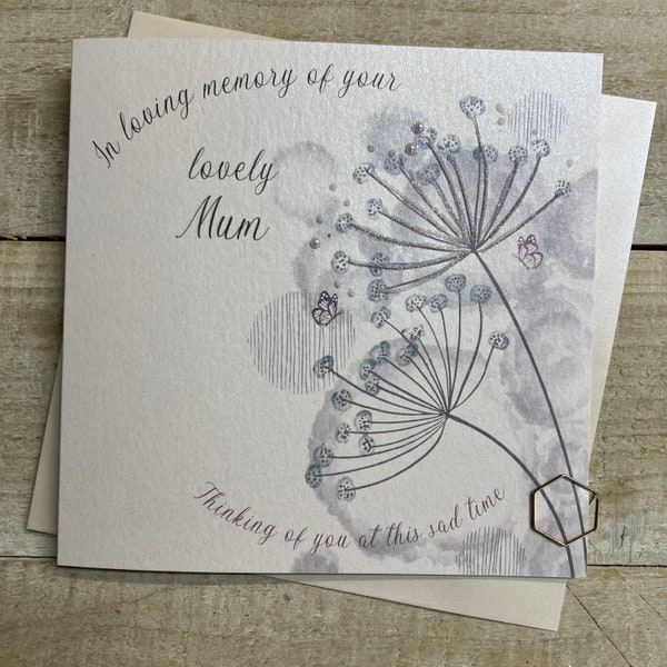 Sympathy Card - loss of Mum, Wife, Granny, Daughter, Friend - sympathy dandelion card - Condolence card - in memory of