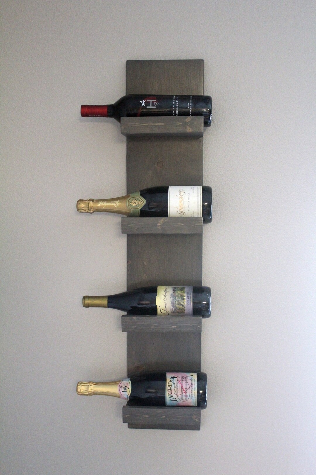 Wine Rack Wall Mounted Modern Wooden Wine Rack Storage Etsy