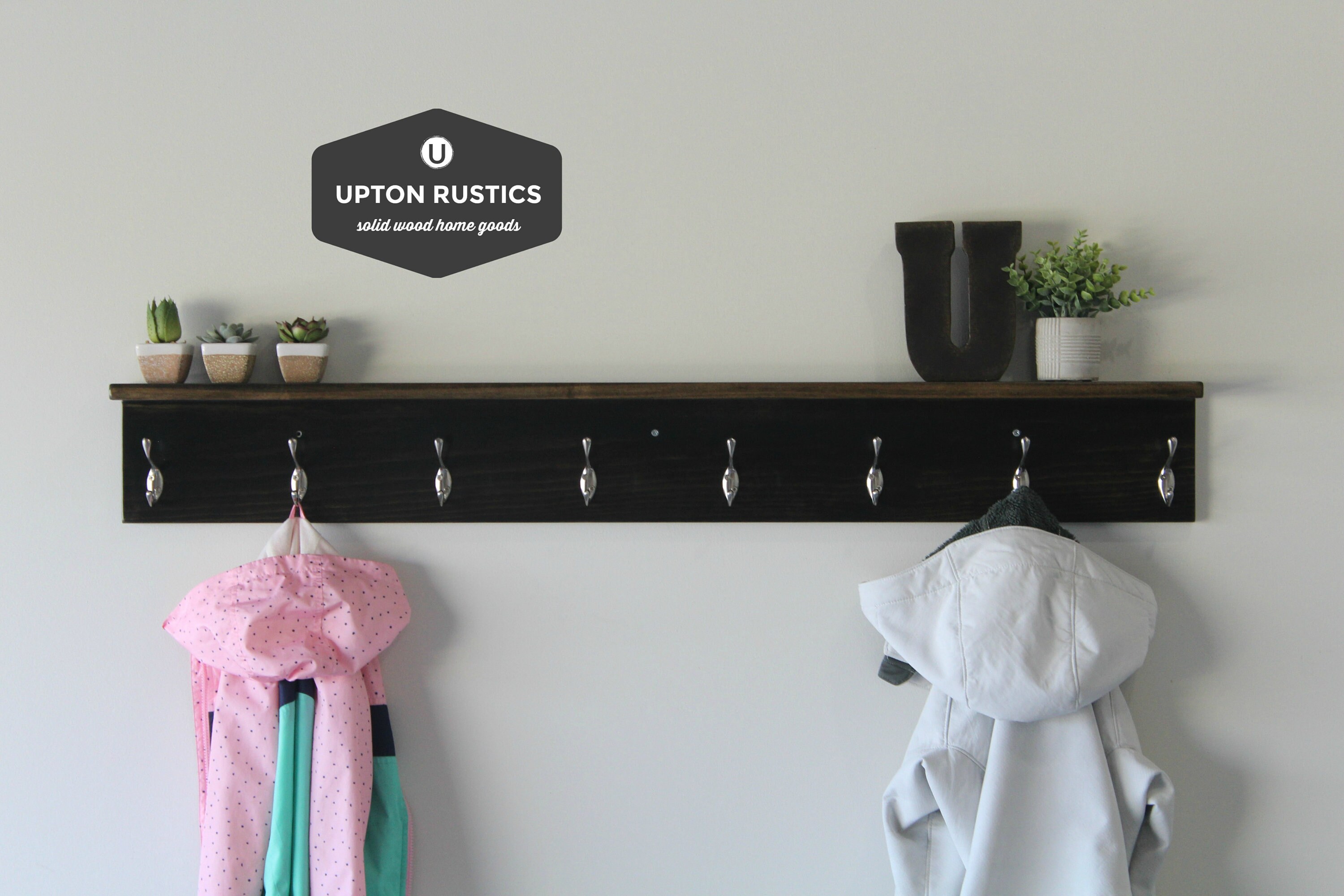 Com Chalkboard Message Coat Rack Shaker White