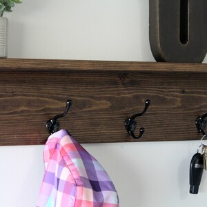 Coat Rack with Shelf: Wall Mounted with Hooks image 4