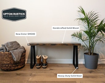 Bench, Entryway Bench, Entry Bench, Wood Bench, Rustic Bench, Farmhouse Bench, Rustic Entry Bench, Rustic Bench Wood, Metal Legs, Steel Legs