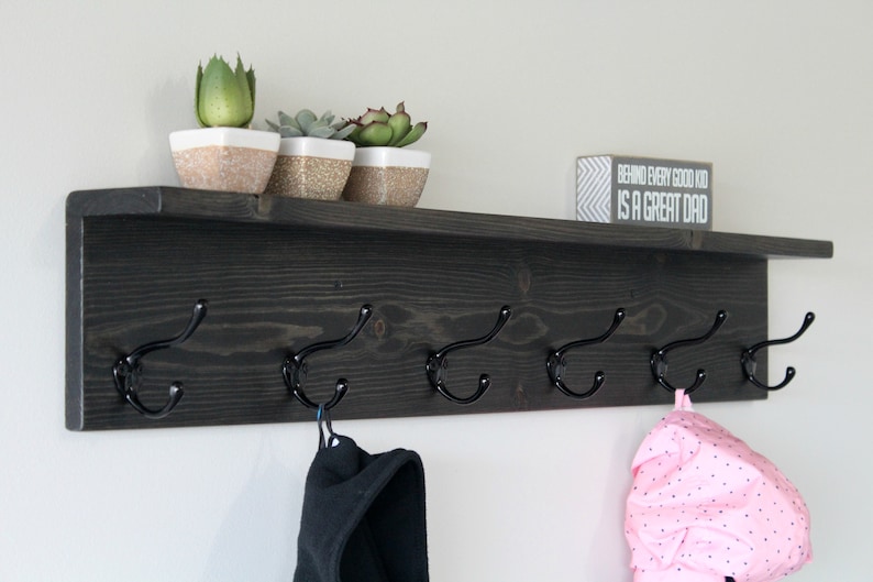 Rustic Coat Rack Shelf Wall Coat Rack with Shelf Wall Shelf Etsy