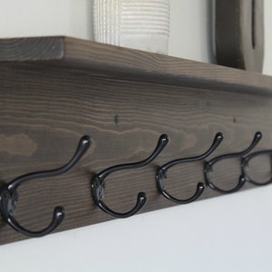 Coat Rack with Shelf: Wall Mounted with Hooks image 5