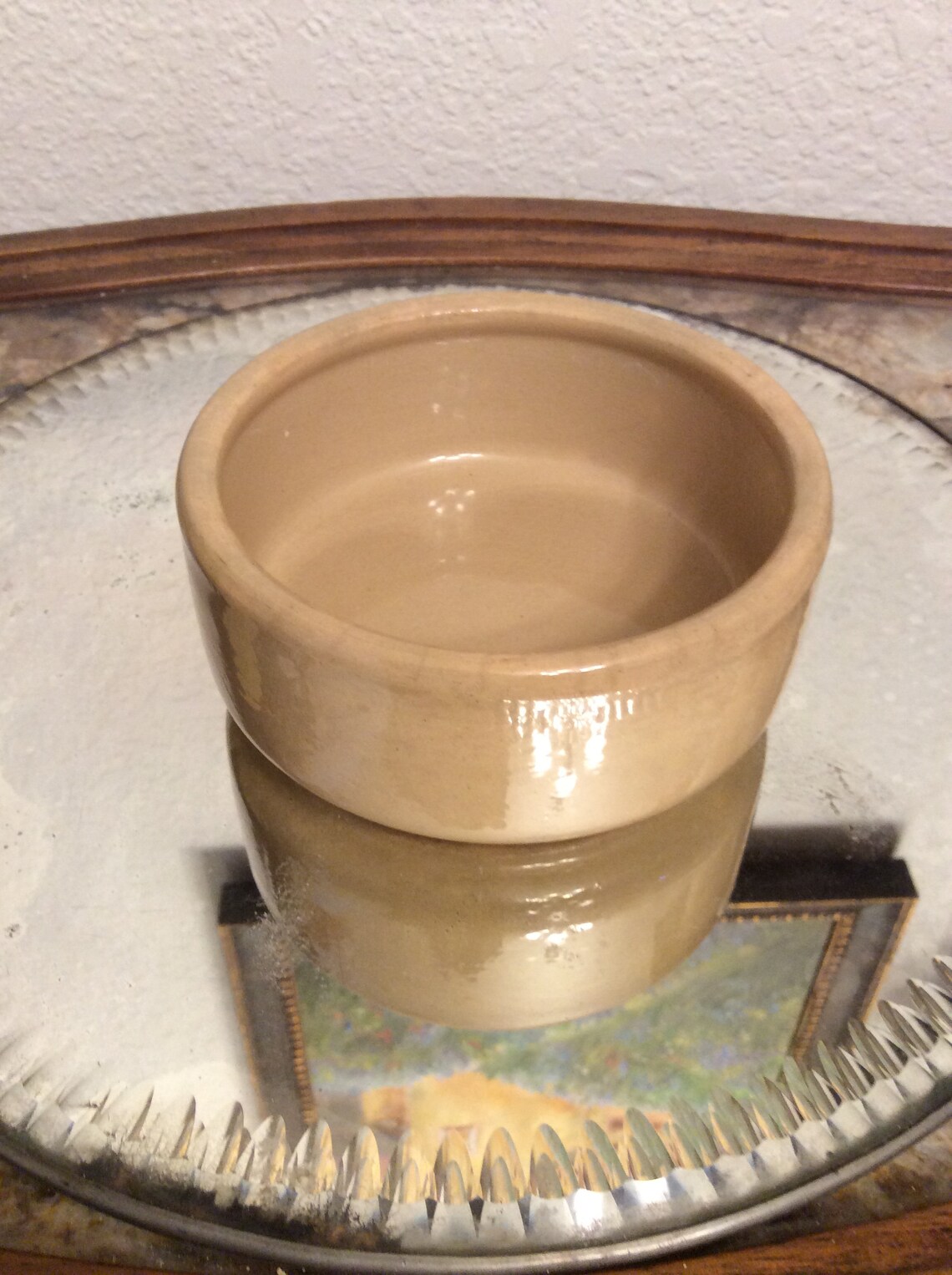 Stoneware DOG bowl vintage pet food dish vintage pet water Etsy