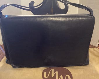 Vintage Monsac black leather purse