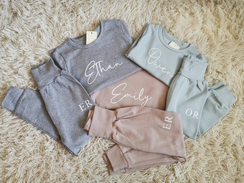 Personalised Kids Lounge Sets Baby Toddler Loungewear Etsy UK