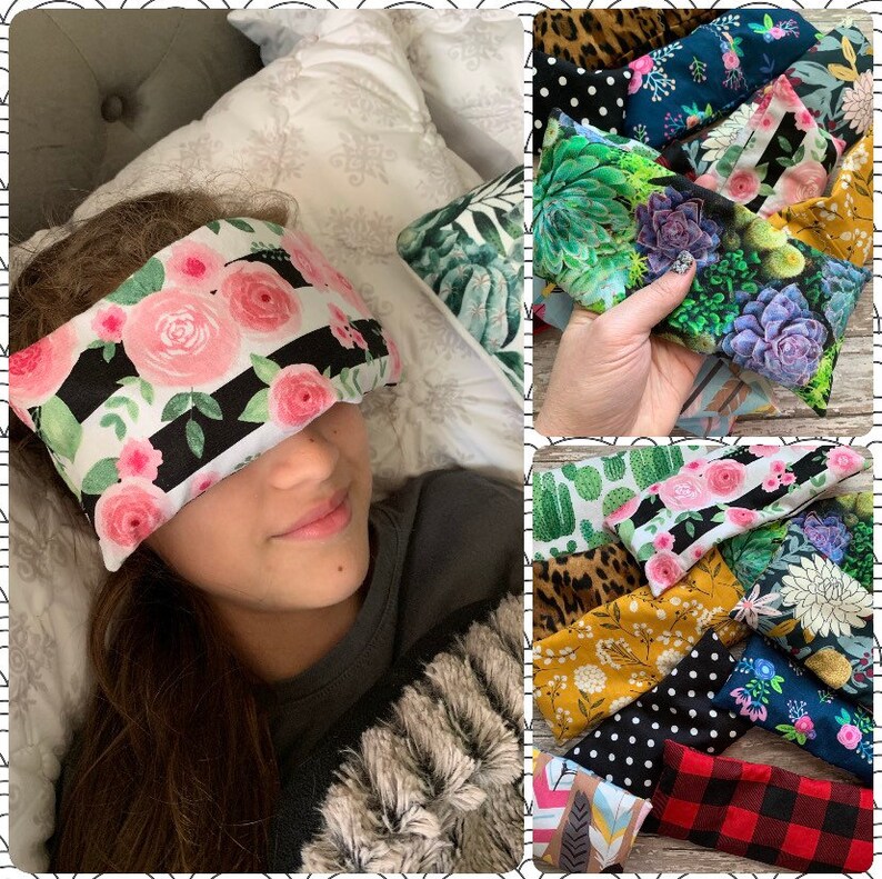 Eye Pillow Flax Seed Eye Pillow Herbal Eye Pillow Eye Etsy