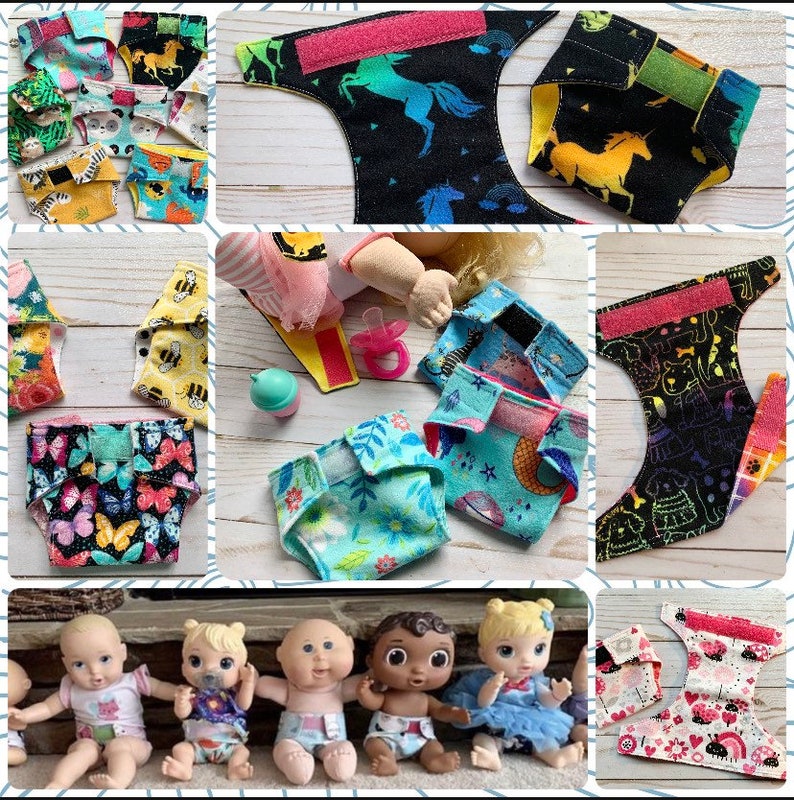 Baby Alive Diapers//reusable doll diapers//washable toy Etsy