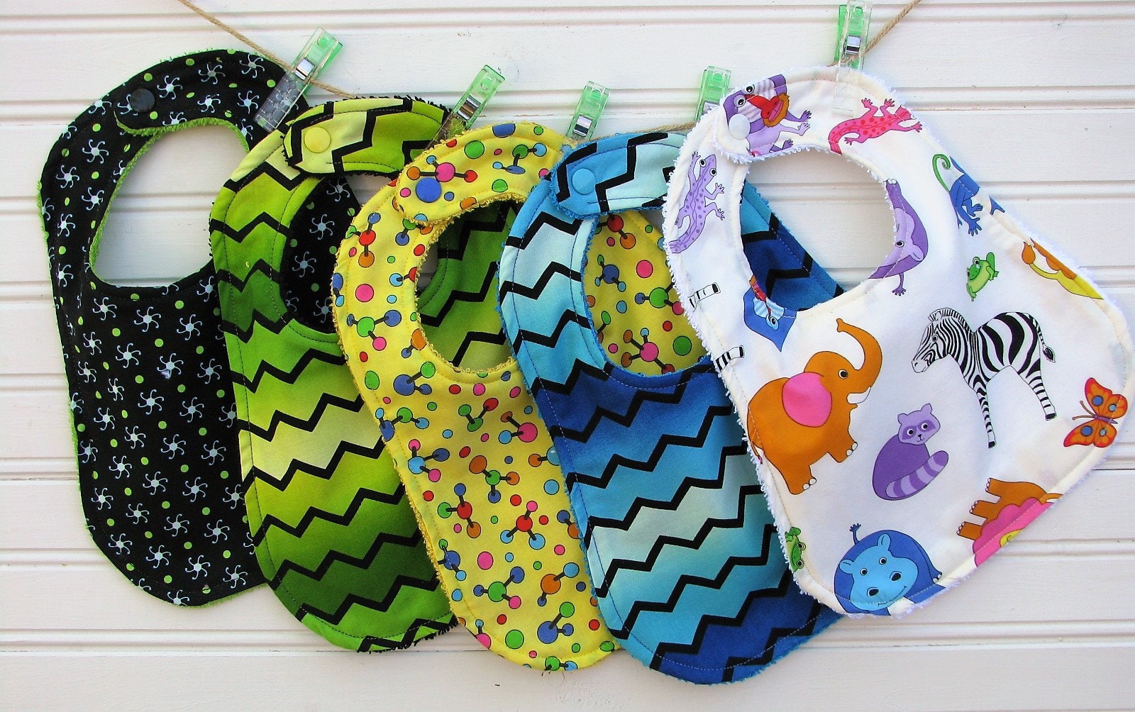 Bib Set of 5 Baby Genius Bib Set Bib Set for Baby Boy Etsy