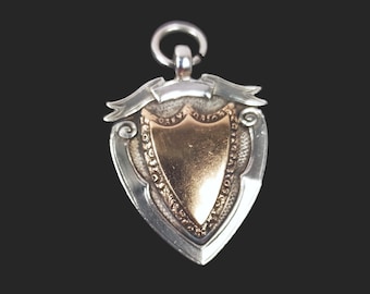 Antique Sterling Silver & Gold Pocket Watch Fob 1923 -24 Cup Final Medal Wt. 13g