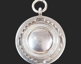 Antique 1946 Sterling Silver 925 Pocket Watch Fob Pendant Medal Bravingtons