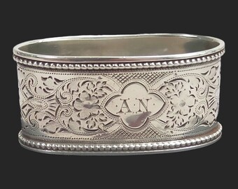 Vintage Sterling Silver Napkin Ring Josiah Williams Dated London 1907 Wt. 22.67g
