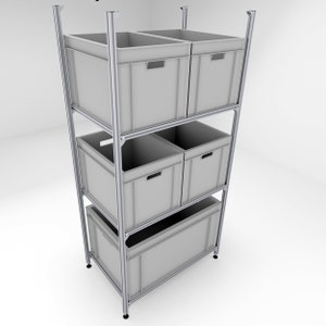 Rear shelf 60 x 40 cm for the rear garage | suitable for every Eurobox | ideal for motorhomes, vans and camper expansion | Floors of your choice