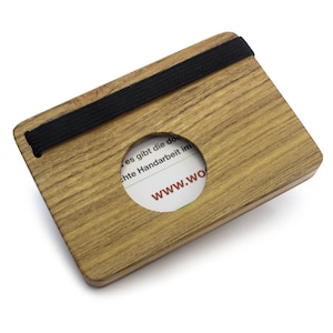 Hochwertiges Visitenkartenetui aus Holz | Visitenkartenhülle mit Verschluss | minimalistisches Design | Handmade in Germany