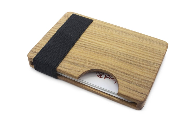 High quality credit card holder made of wood akazie Credit Etsy