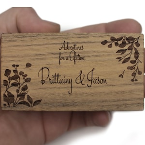 Ring case made of wood and leather with engraving | For wedding rings | Ring Box Ringbox Ring Box Ring Cushion Wedding