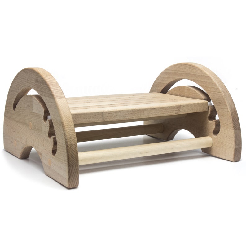 Wooden Footstool Adjustable Footrest Footstool Book Etsy